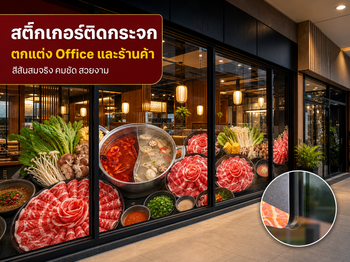 สติกเกอร์ติดกระจก